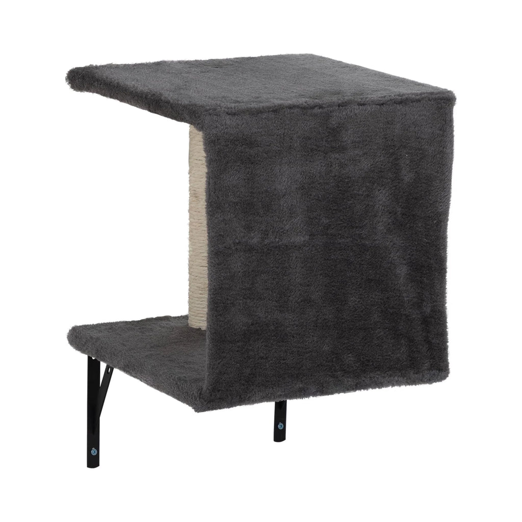 Cat Wall Shelves and Perches Set of 5, Indoor Cat Condo for Sleeping Playing Lounging Climbing Cat Tree House, Gray