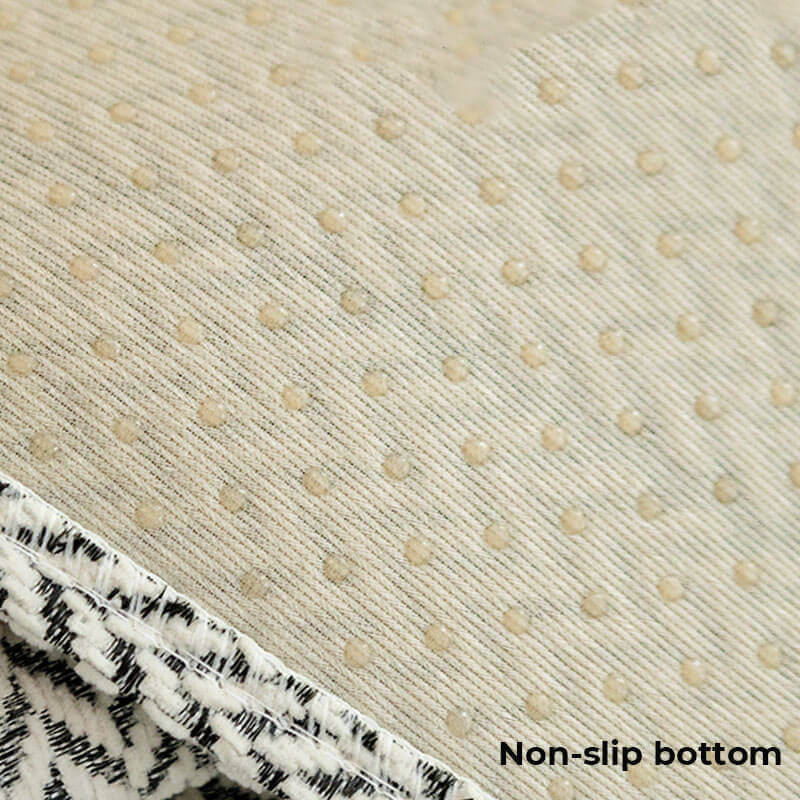 Solid Color Chenille Anti-Scratch Herringbone Couch Cover